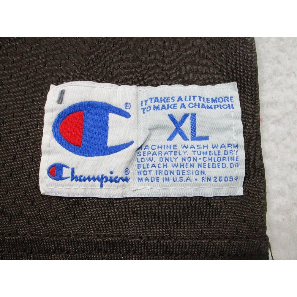 Vintage Champion Tank Top Mens XL Brown‎ Orange Poston Running Jersey 90s - Picture 2 of 7